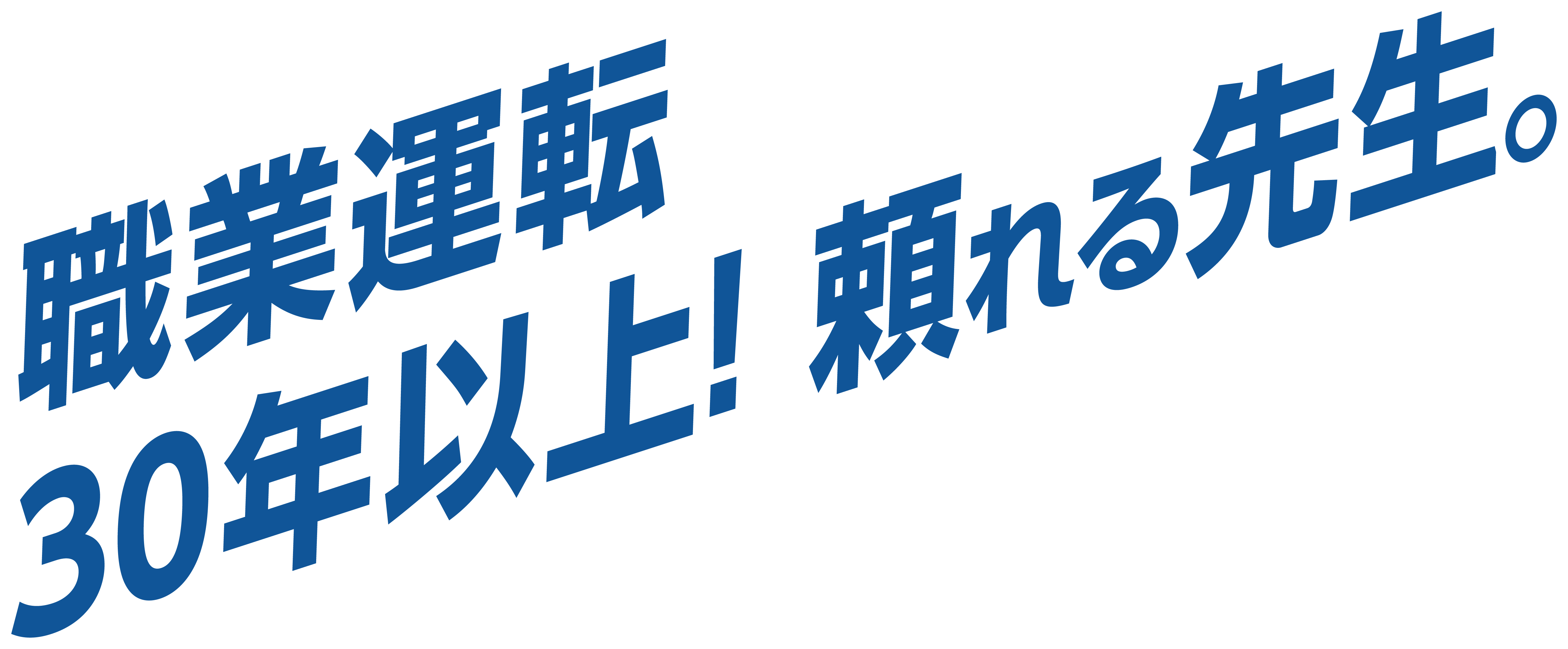 職業運転30年以上！頼れる先生。