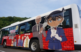 「名探偵コナン 科学捜査展」PRラッピングバス走行開始！！