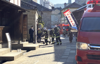 出島で大規模な防火訓練を実施しました