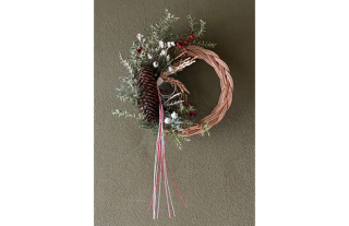 オトナCOCO塾「ラタンと花で楽しむ、クリスマス&ニューイヤーリース」